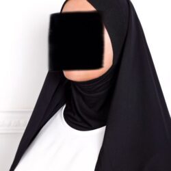 HIJAB CAGOULE INTÉGRÉ À ENFILER Hijab cagoule à enfiler pour femme pas cher mon hijab pas cher noir